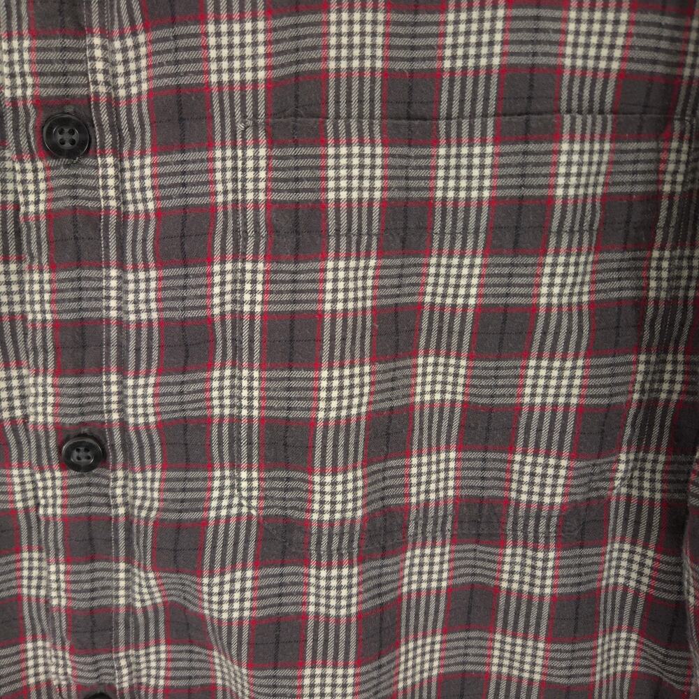 Woolrich Flannel Shirt Mens M Gray Red Plaid Long Sleeve Button Down Outdoor - Picture 3 of 9